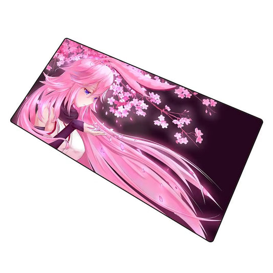 Night Bloom Desk Mat — Sakura Iris Edition